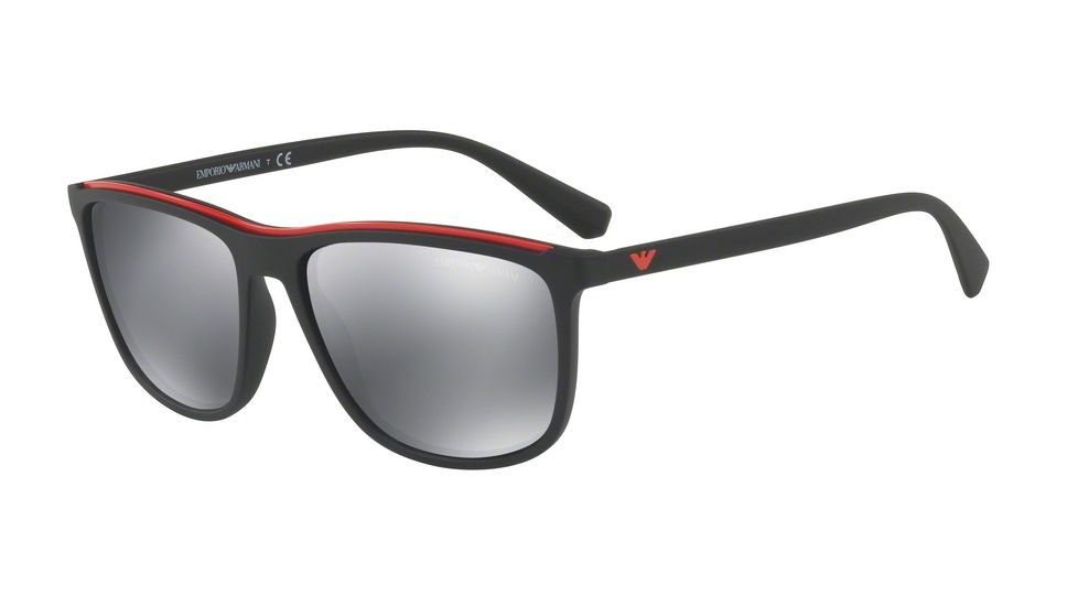 Armani EA4109 Single Vision Prescription Sunglasses EA4109-50426G-57 - Lens Diameter 57 mm, Frame Color Matte Black