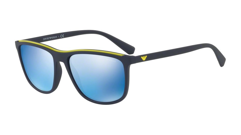 Armani EA4109 Single Vision Prescription Sunglasses EA4109-563855-57 - Lens Diameter 57 mm, Frame Color Matte Blue