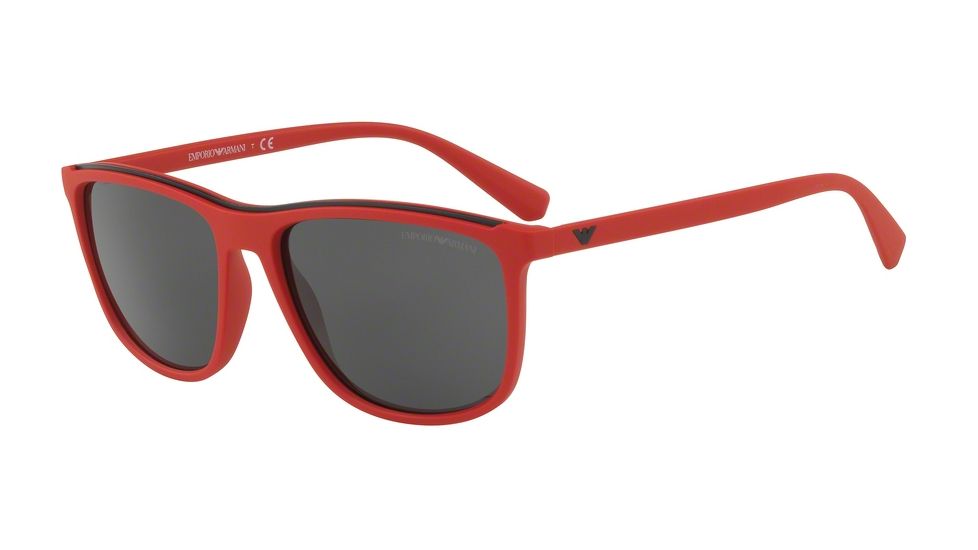 Armani EA4109 Single Vision Prescription Sunglasses EA4109-563987-57 - Lens Diameter 57 mm, Frame Color Matte Red