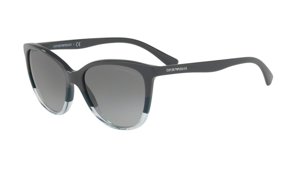 Armani EA4110F Bifocal Prescription Sunglasses EA4110F-563111-56 - Lens Diameter 56 mm, Frame Color Grey/green/trasp Aqua