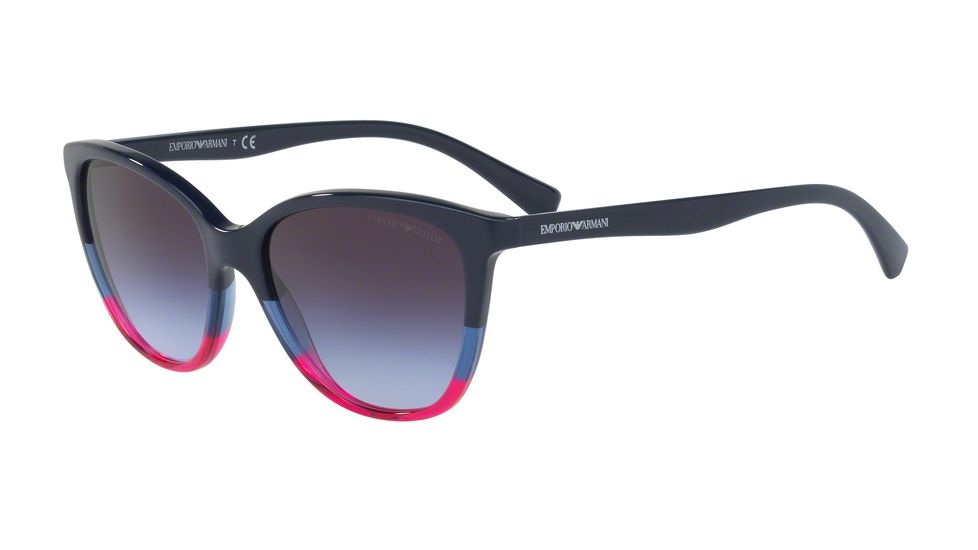 Armani EA4110F Bifocal Prescription Sunglasses EA4110F-56334Q-56 - Lens Diameter 56 mm, Frame Color Violet/blue/strawberry