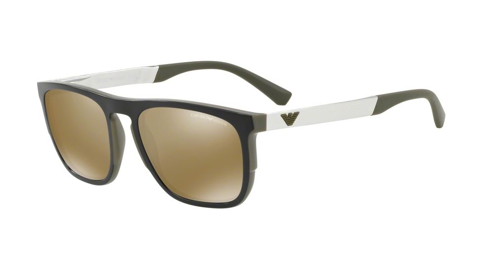 Armani EA4114 Bifocal Prescription Sunglasses, 55mm, Matte Olive, EA4114-56747I-55-BI
