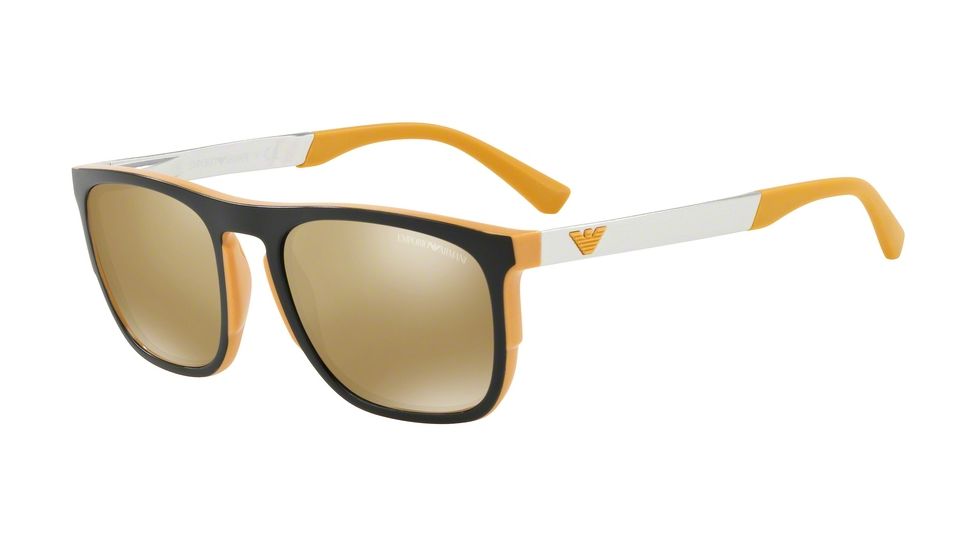 Armani EA4114 Bifocal Prescription Sunglasses EA4114-56755A-55 - Lens Diameter 55 mm, Frame Color Matte Yellow