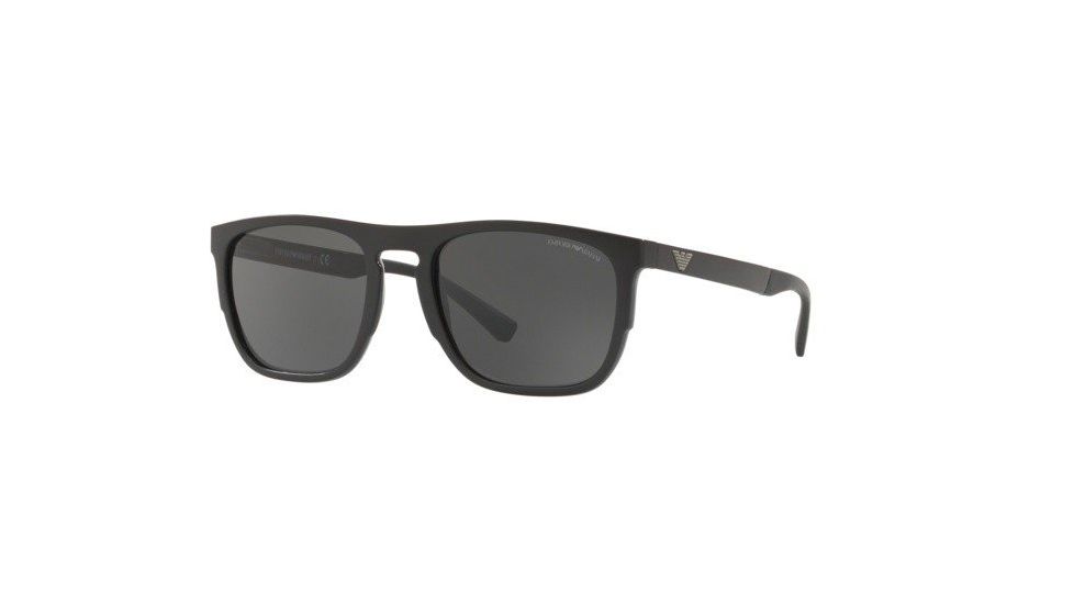 Armani EA4114F Progressive Prescription Sunglasses, 56mm, Black, EA4114F-501787-56-PRO