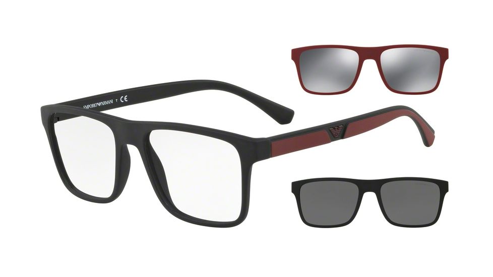 Armani EA4115 Bifocal Prescription Sunglasses, 54mm, Matte Black, EA4115-50421W-54-BI