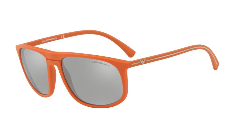 Armani EA4118 Prescription Sunglasses EA4118-56916G-59 - Lens Diameter 59 mm, Frame Color Orange Rubber