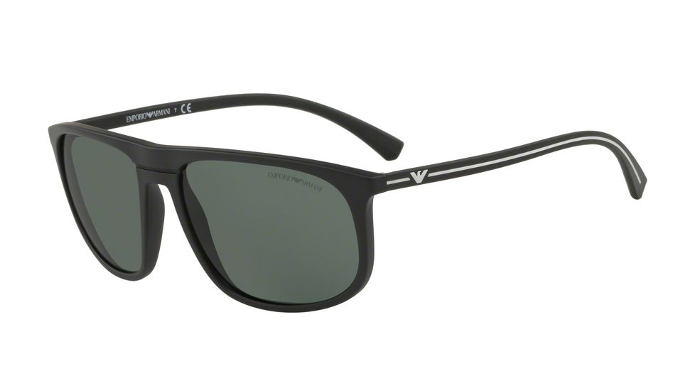 Armani EA4118F Prescription Sunglasses, 59mm, Black Rubber, EA4118F-506371-59-SV