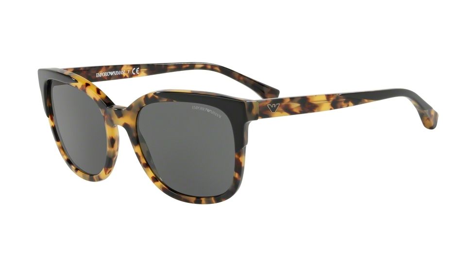 Armani EA4119 Bifocal Prescription Sunglasses, 54mm, Top Black On Havana, EA4119-569787-54-BI