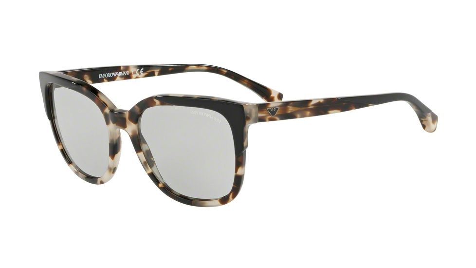 Armani EA4119F Bifocal Prescription Sunglasses, 54mm, Top Black On Grey Havana, EA4119F-569887-54-BI