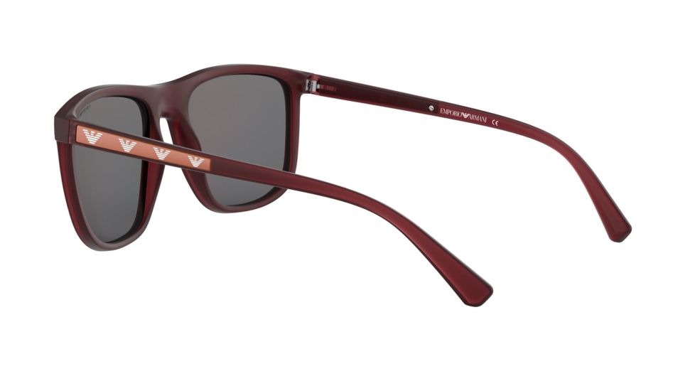 Armani EA4124 Progressive Prescription Sunglasses, 57mm, Matte Opal Red, EA4124-57246P-57-PRO