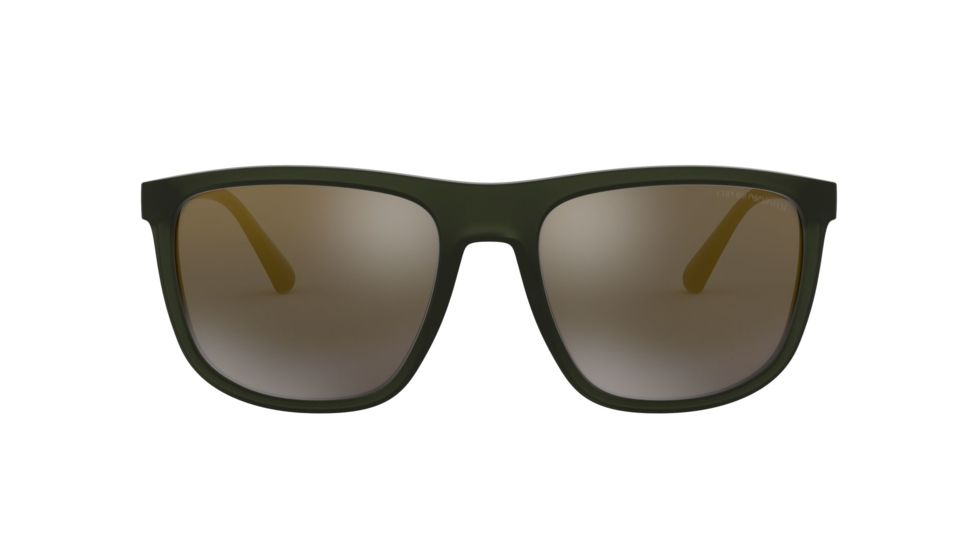 Armani EA4124 Progressive Prescription Sunglasses, 57mm, Matte Opal Green, EA4124-57254T-57-PRO