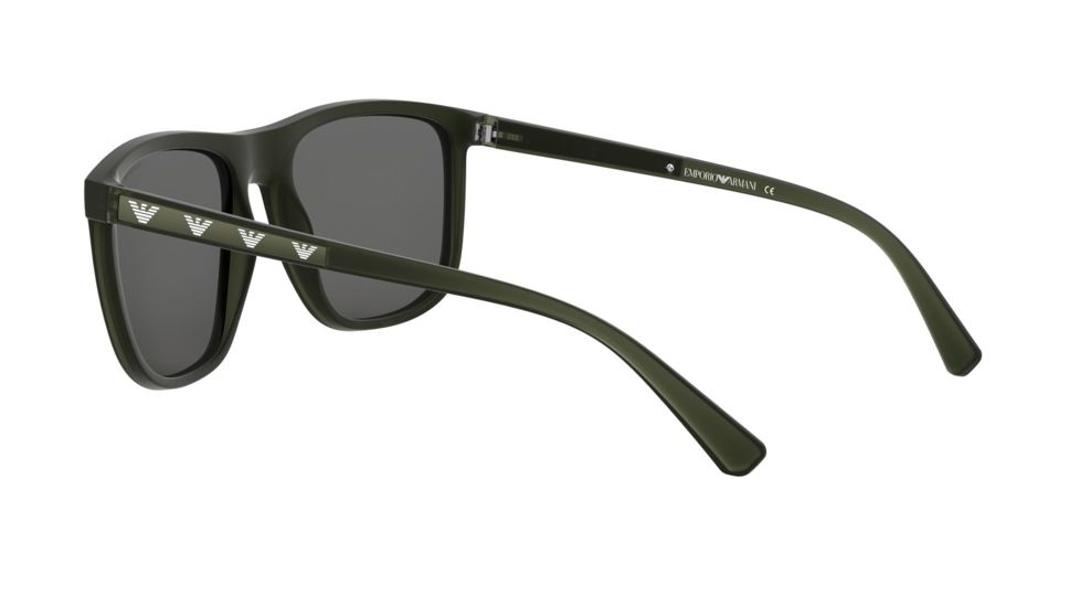 Armani EA4124 Progressive Prescription Sunglasses, 57mm, Matte Opal Green, EA4124-57254T-57-PRO