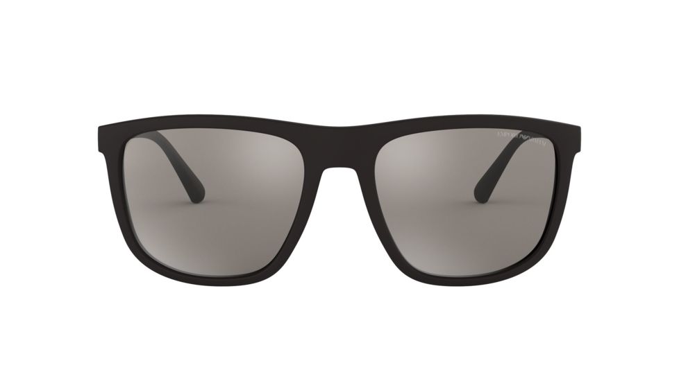 Armani EA4124 Progressive Prescription Sunglasses, 57mm, Matte Black, EA4124-50426G-57-PRO