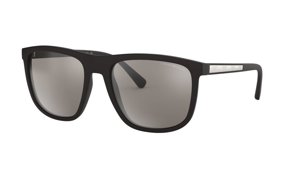 Armani EA4124 Progressive Prescription Sunglasses, 57mm, Matte Black, EA4124-50426G-57-PRO
