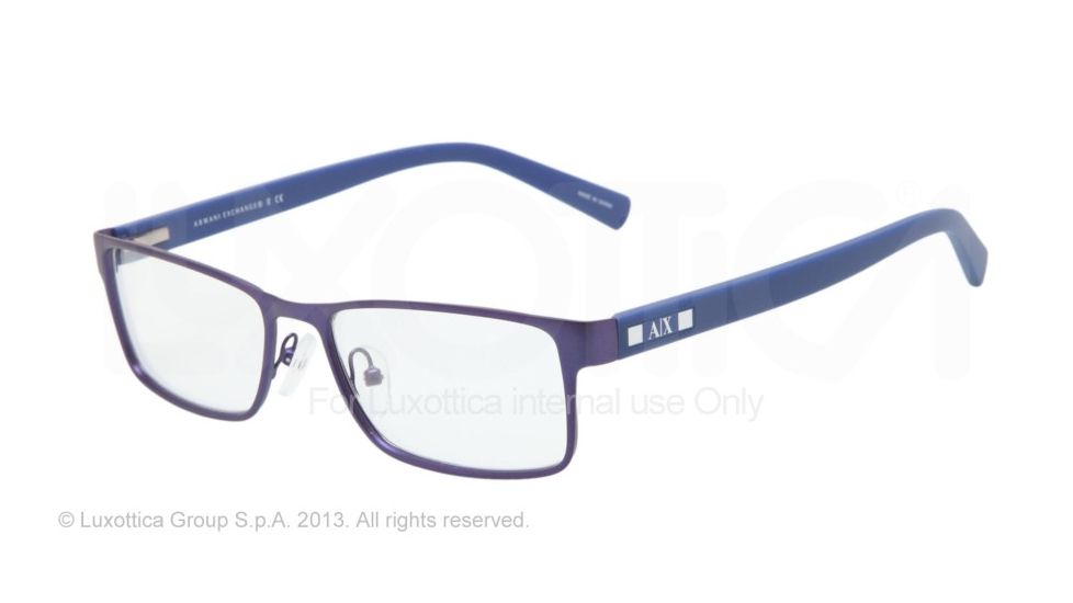 Armani Exchange AX1003 Single Vision Prescription Eyeglasses 6018-52 - Satin Marine Frame