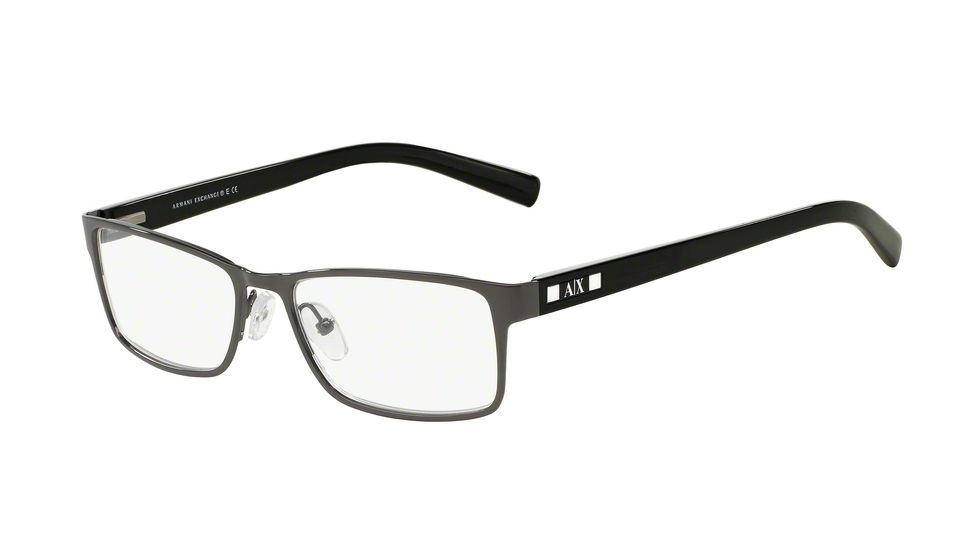 Armani Exchange AX1003 Single Vision Prescription Eyeglasses 6037-52 - Dark Gunmetal Frame