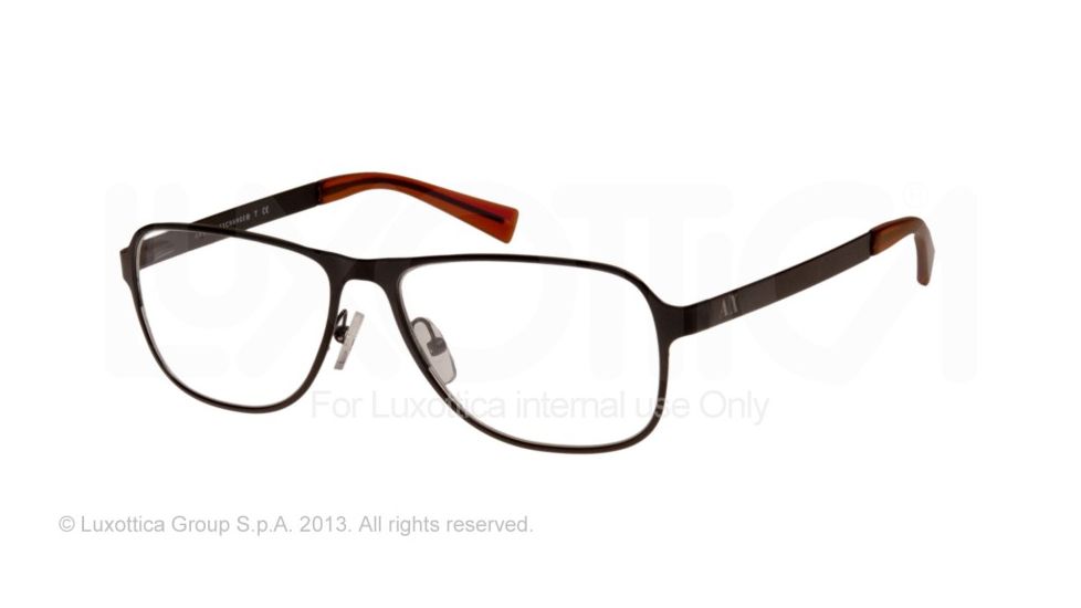 Armani Exchange AX1008 Progressive Prescription Eyeglasses 6014-55 - Satin Black Frame