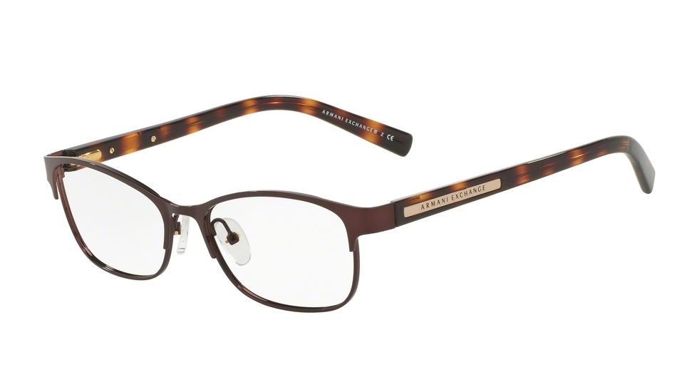 Armani Exchange AX1010 Progressive Prescription Eyeglasses 6001-53 - Brown Frame