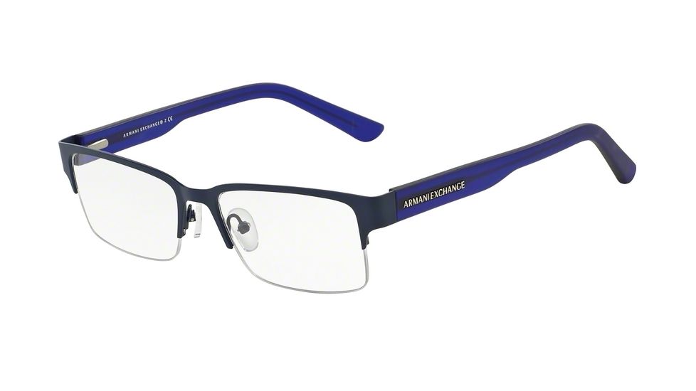 Armani Exchange AX1014 Bifocal Prescription Eyeglasses 6059-53 - Satin Blue Depth/Ultramarine Frame