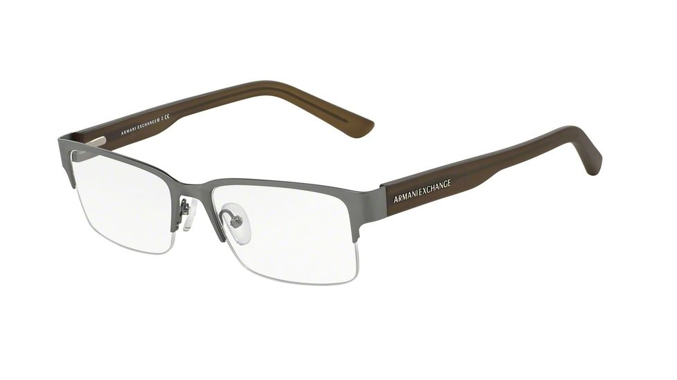 Armani Exchange AX1014 Bifocal Prescription Eyeglasses 6060-53 - Satin Gunmetal/Capers Frame