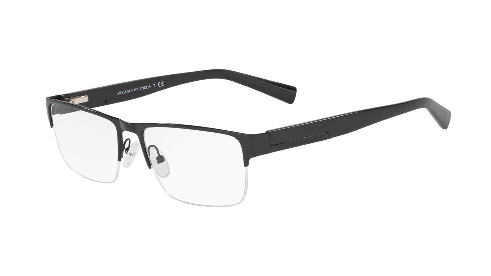 Armani Exchange AX1018 Single Vision Prescription Eyeglasses, 54mm, Black, AX1018-6000-54-SV