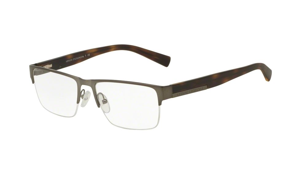 Armani Exchange AX1018 Single Vision Prescription Eyeglasses 6017-54 - Matte Gunmetal Frame
