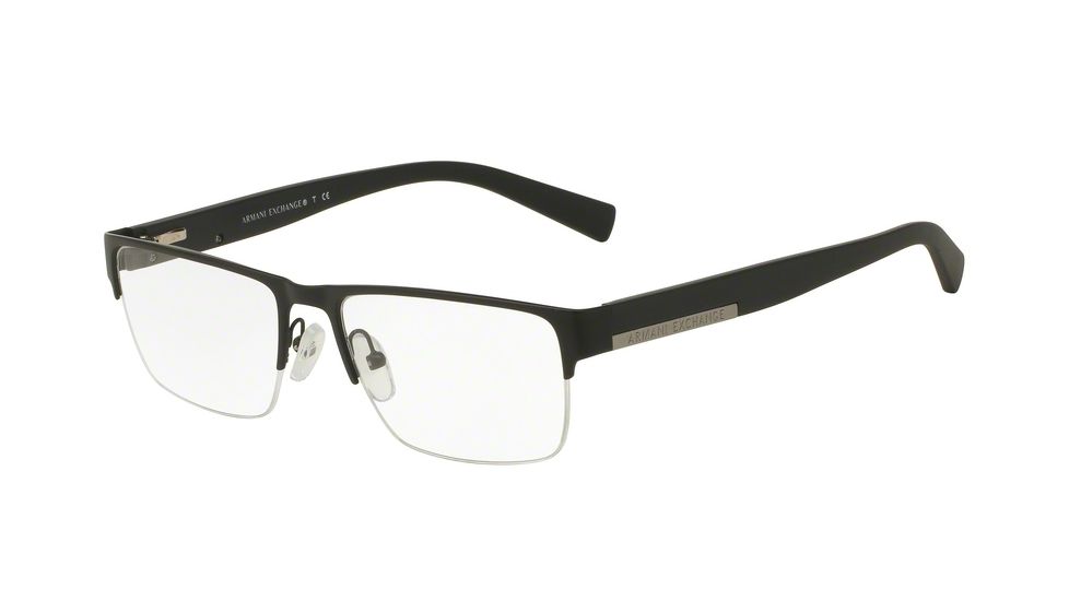 Armani Exchange AX1018 Single Vision Prescription Eyeglasses 6063-54 - Matte Black Frame