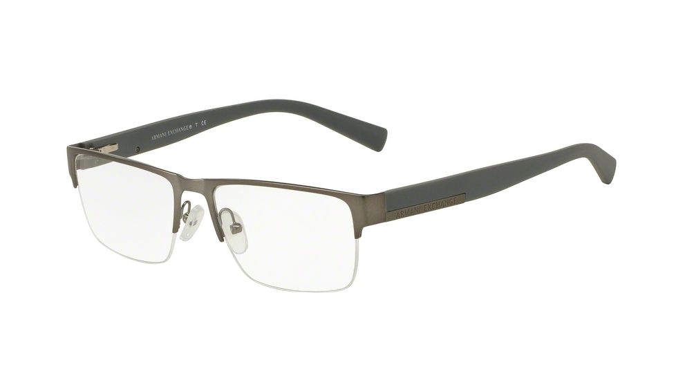 Armani Exchange AX1018 Single Vision Prescription Eyeglasses 6086-54 - Matte Gunmetal Frame