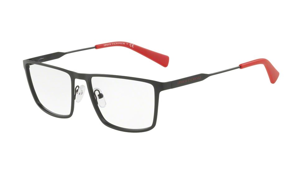 Armani Exchange AX1022 Single Vision Prescription Eyeglasses 6063-55 - Matte Black Frame