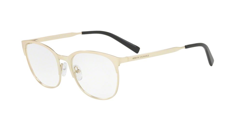 Armani Exchange AX1025 Progressive Prescription Eyeglasses 6026-53 - Matte Pale Gold Frame
