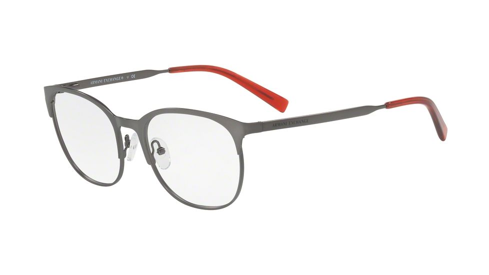 Armani Exchange AX1025 Progressive Prescription Eyeglasses 6088-53 - Matte Gunmetal Frame