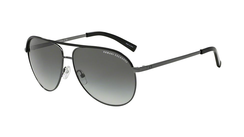 Armani Exchange AX2002 Bifocal Prescription Sunglasses AX2002-600611-61 - Lens Diameter 61 mm, Frame Color Gunmetal/Black