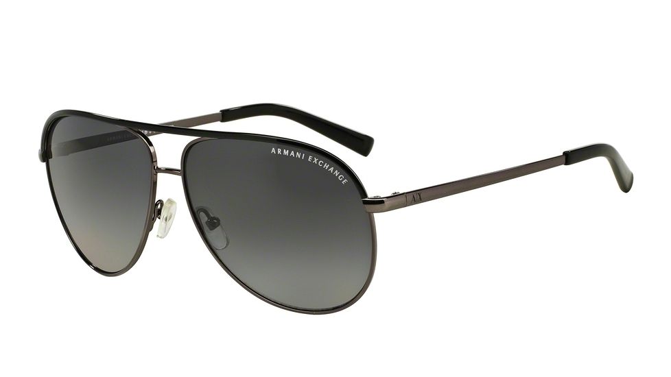 Armani Exchange AX2002 Bifocal Prescription Sunglasses AX2002-6006T3-61 - Lens Diameter 61 mm, Frame Color Gunmetal/Black