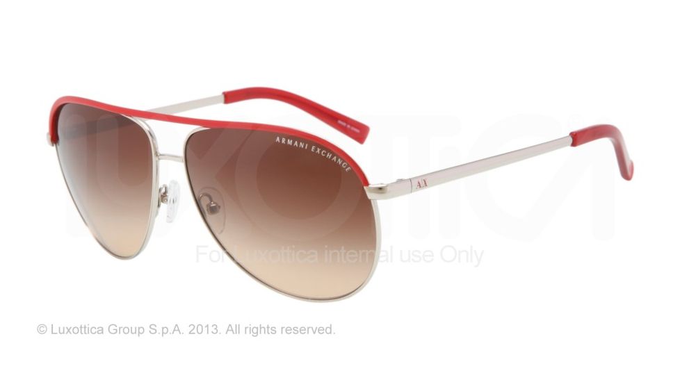 Armani Exchange AX2002 Bifocal Prescription Sunglasses AX2002-602513-61 - Lens Diameter 61 mm, Frame Color Silver/samba