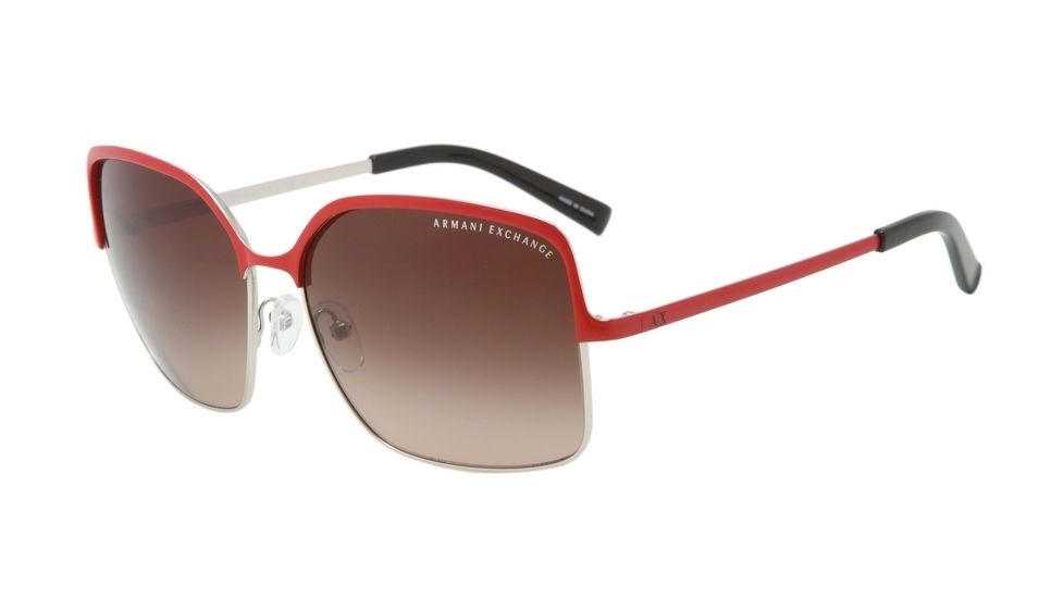 Armani Exchange AX2003 Progressive Prescription Sunglasses AX2003-602513-59 - Lens Diameter 59 mm, Frame Color Silver/samba