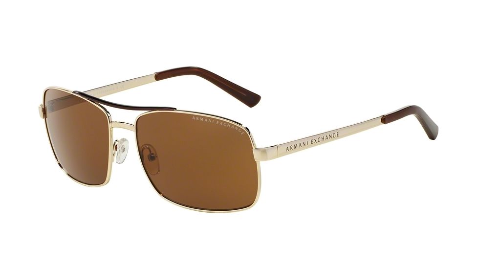 Armani Exchange AX2004 Bifocal Prescription Sunglasses AX2004-600973-60 - Lens Diameter 60 mm, Frame Color Light Gold/brown