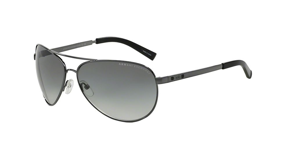 Armani Exchange AX2006 Single Vision Prescription Sunglasses AX2006-600611-63 - Lens Diameter 63 mm, Frame Color Gunmetal/Black