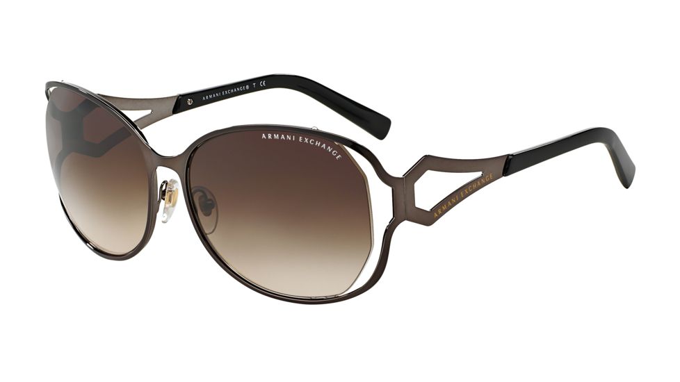 Armani Exchange AX2009S Progressive Prescription Sunglasses AX2009S-603313-59 - Lens Diameter 59 mm, Frame Color Chocolate Brown