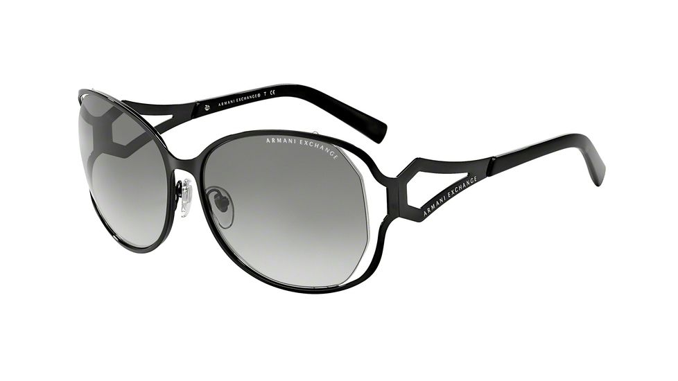 Armani Exchange AX2009S Progressive Prescription Sunglasses AX2009S-600011-59 - Lens Diameter 59 mm, Frame Color Black