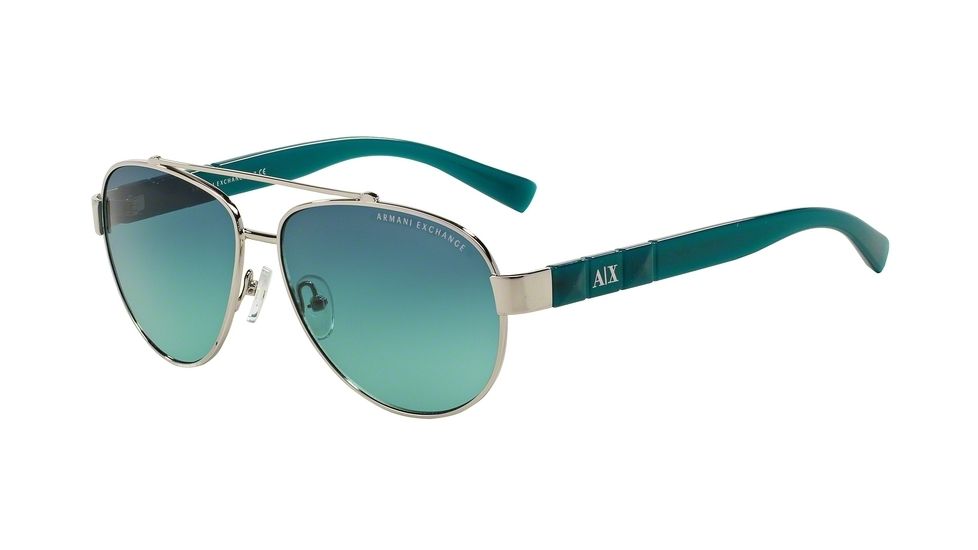 Armani Exchange AX2010S Bifocal Prescription Sunglasses AX2010S-60434S-57 - Lens Diameter 57 mm, Frame Color Silver
