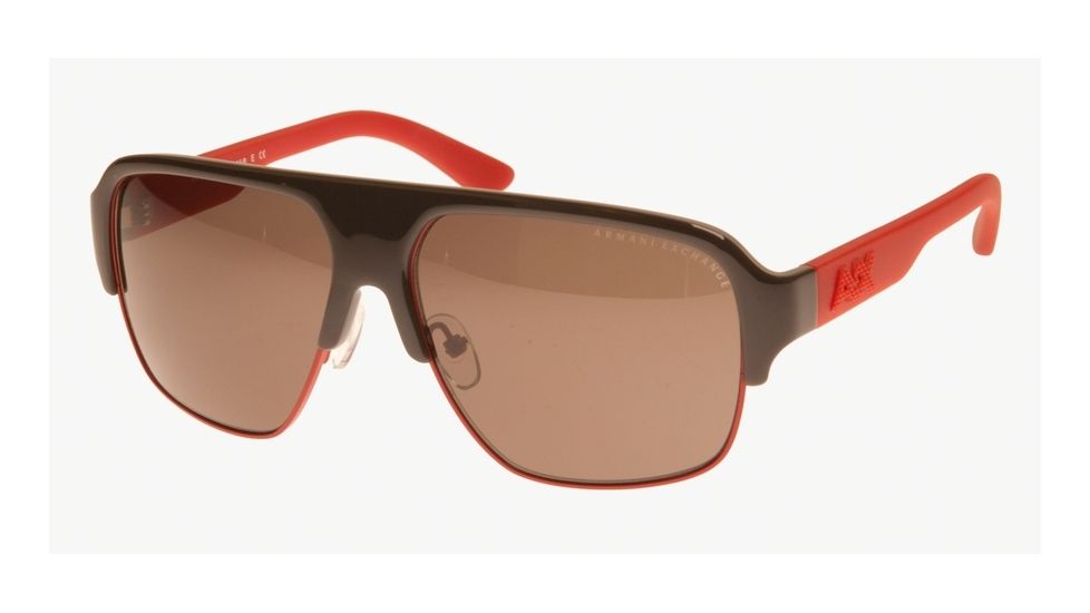 Armani Exchange AX2011S Bifocal Prescription Sunglasses AX2011S-809873-58 - Lens Diameter 58 mm, Frame Color Olive/satin Tango Red