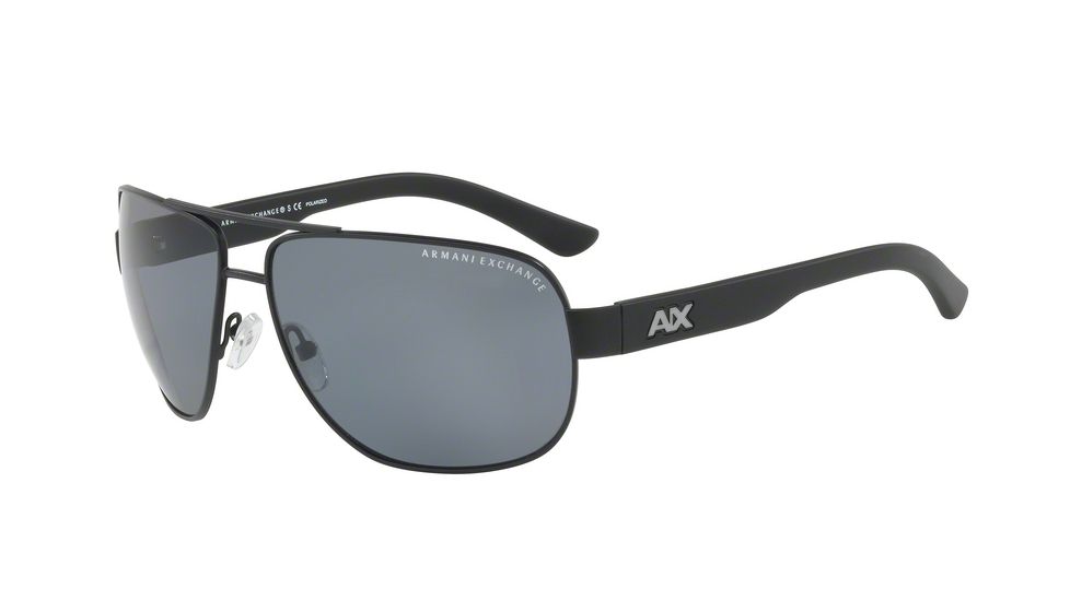 Armani Exchange AX2012S Single Vision Prescription Sunglasses AX2012S-606381-62 - Lens Diameter 62 mm, Frame Color Matte Black