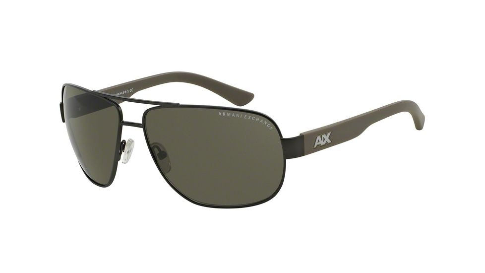 Armani Exchange AX2012S Single Vision Prescription Sunglasses AX2012S-606573-62 - Lens Diameter 62 mm, Frame Color Satin Gunmetal/Capers
