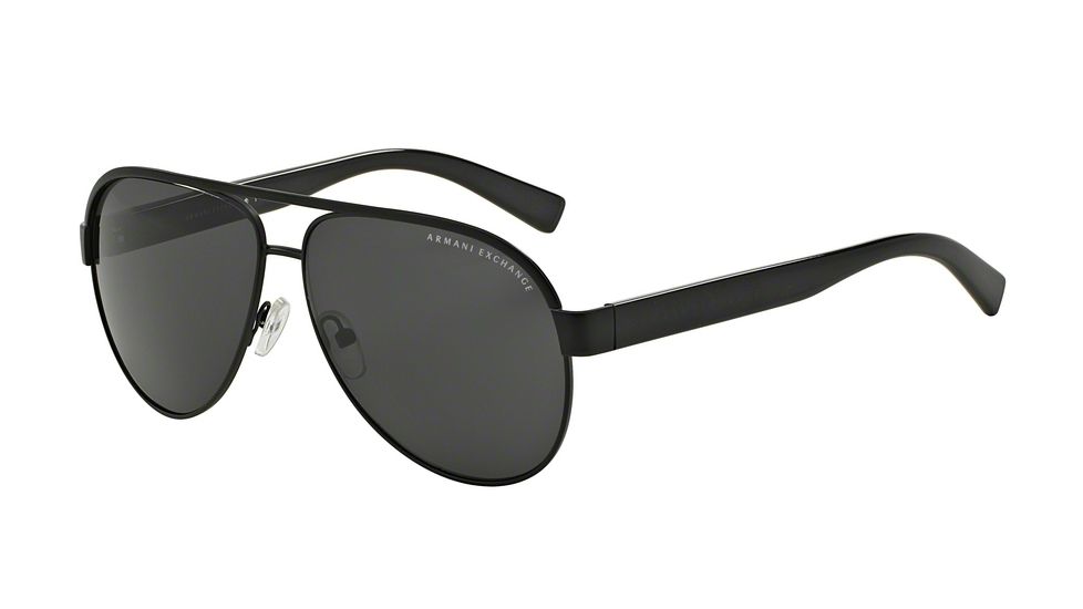 Armani Exchange AX2013 Progressive Prescription Sunglasses AX2013-607087-60 - Lens Diameter 60 mm, Frame Color Satin Black/blk Dk Grey Trans