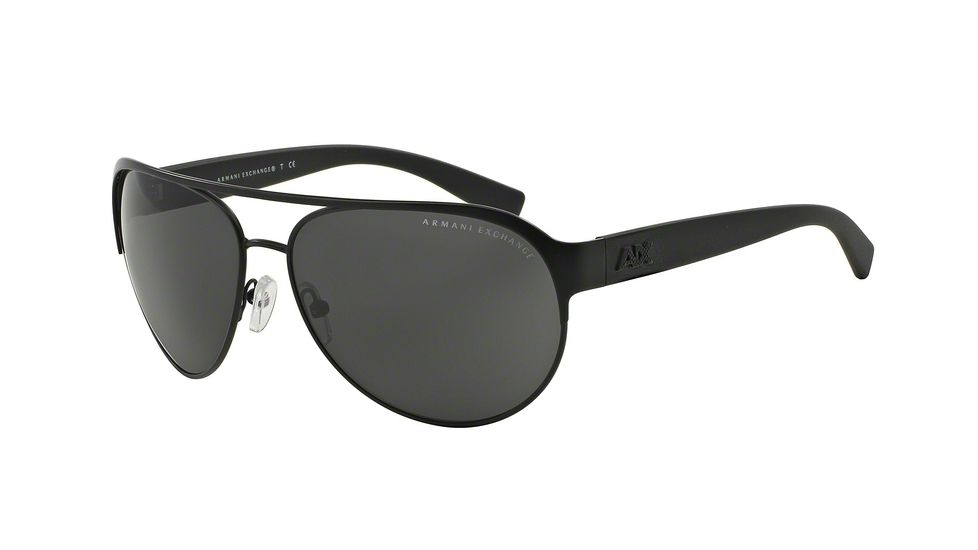 Armani Exchange AX2015S Single Vision Prescription Sunglasses AX2015S-606387-62 - Lens Diameter 62 mm, Frame Color Matte Black