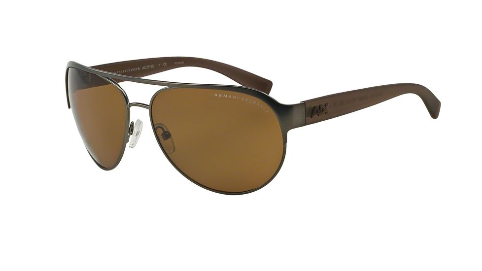 Armani Exchange AX2015S Single Vision Prescription Sunglasses AX2015S-607983-62 - Lens Diameter 62 mm, Frame Color Matte Gunmetal