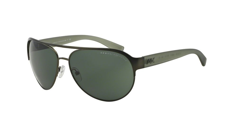 Armani Exchange AX2015S Single Vision Prescription Sunglasses AX2015S-608071-62 - Lens Diameter 62 mm, Frame Color Matte Mallard Green