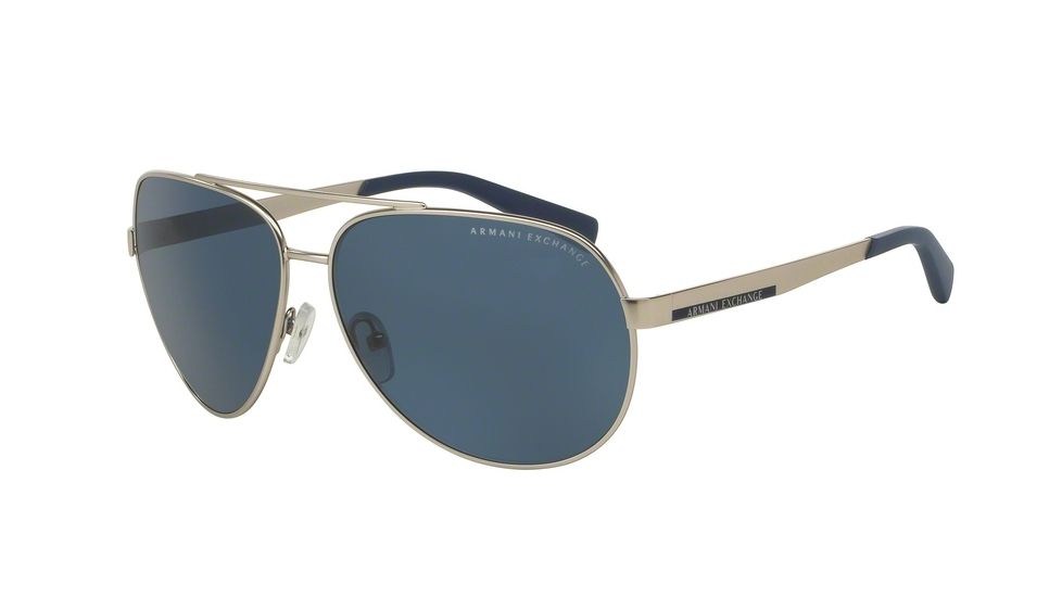 Armani Exchange AX2017S Single Vision Prescription Sunglasses AX2017S-602080-64 - Lens Diameter 64 mm, Frame Color Matte Silver