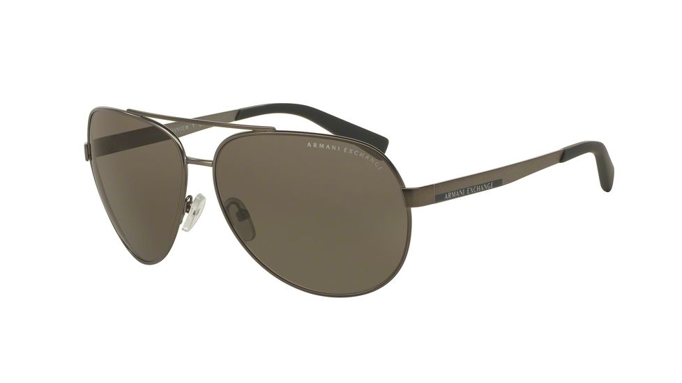 Armani Exchange AX2017S Single Vision Prescription Sunglasses AX2017S-608673-64 - Lens Diameter 64 mm, Frame Color Matte Gunmetal