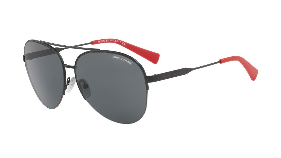 Armani Exchange AX2020S Single Vision Prescription Sunglasses AX2020S-606387-60 - Lens Diameter 60 mm, Frame Color Matte Black